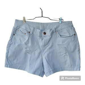 Time and tru shorts womens size 14 white denim jean